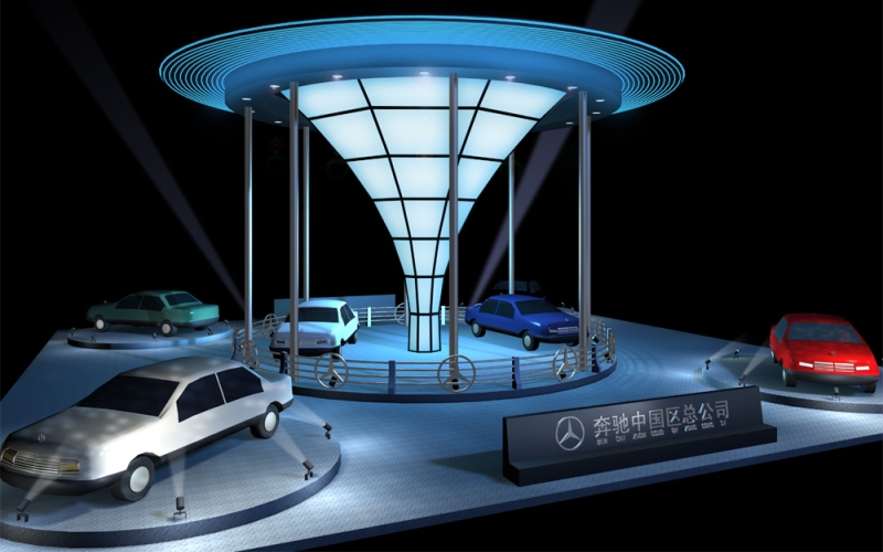 奔驰汽车展展台展厅设计让星光与豪华把 &ldquo;尊贵感&rdquo; 变成可感知的仪式感