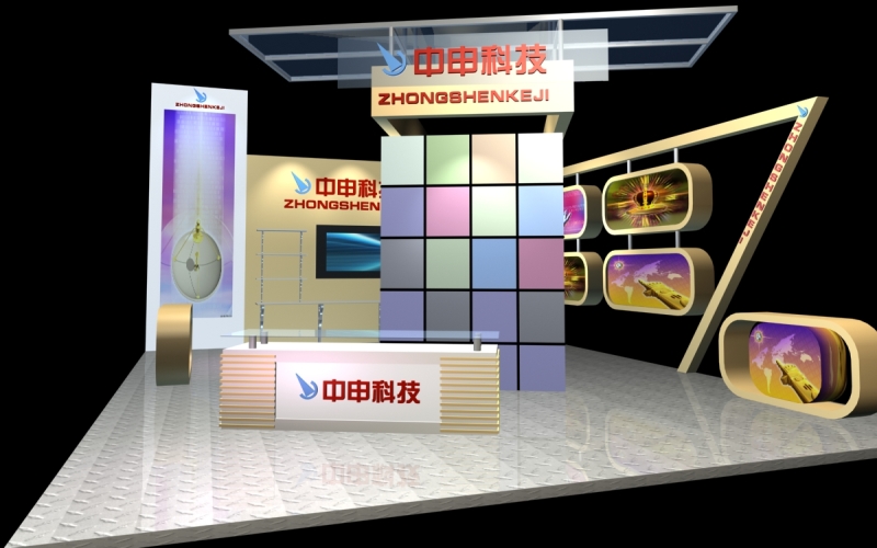 中申科技公司展位展台设计把专业的技术，变成可看懂、可触摸的场景