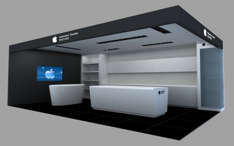  西安展览公司，西安展览馆设计，西安展馆搭建，苹果公司展位门店设计