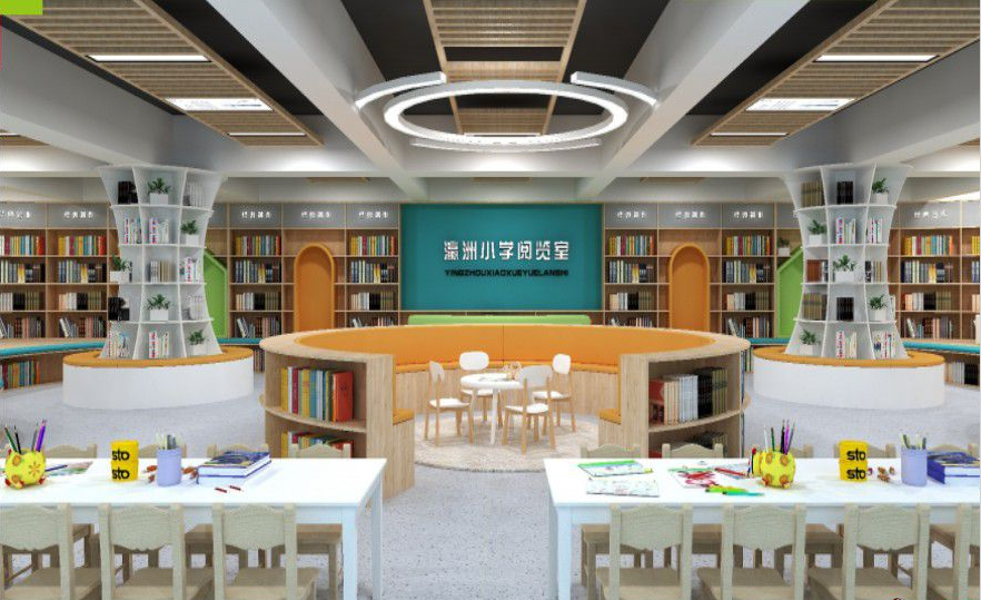 校园阅览室图书展柜 | 智慧校园图书馆展陈全案解决方案